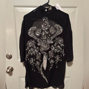 Black top size 4 ASOS BNWT
